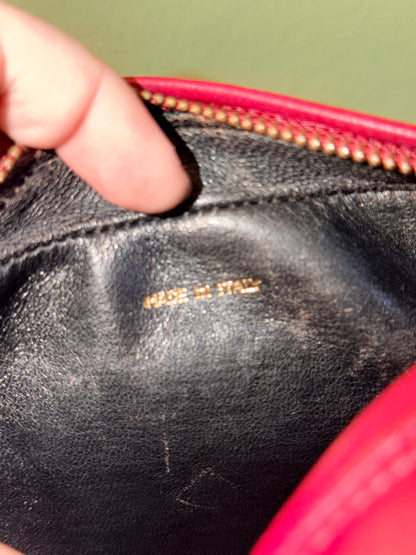 CHANEL RED QUILTED SMALL CAMERA BAG