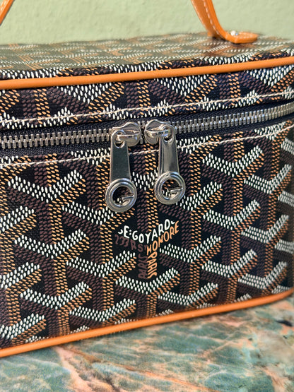 GOYARD BLACK GOYARDINE MUSE MINI VANITY CROSSBODY BAG