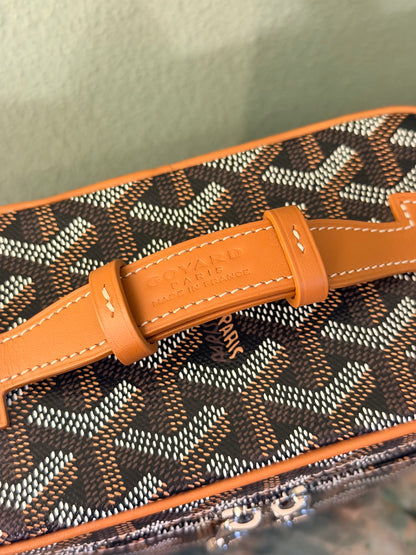 GOYARD BLACK GOYARDINE MUSE MINI VANITY CROSSBODY BAG