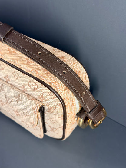 LOUIS VUITTON MINI LIN BROWN JULIETTE CROSSBODY BAG