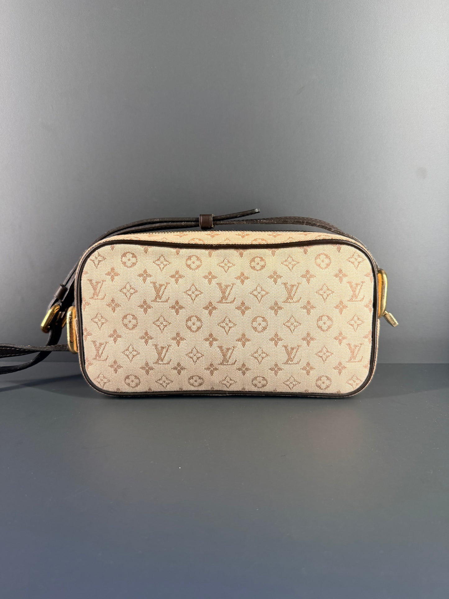 LOUIS VUITTON MINI LIN BROWN JULIETTE CROSSBODY BAG