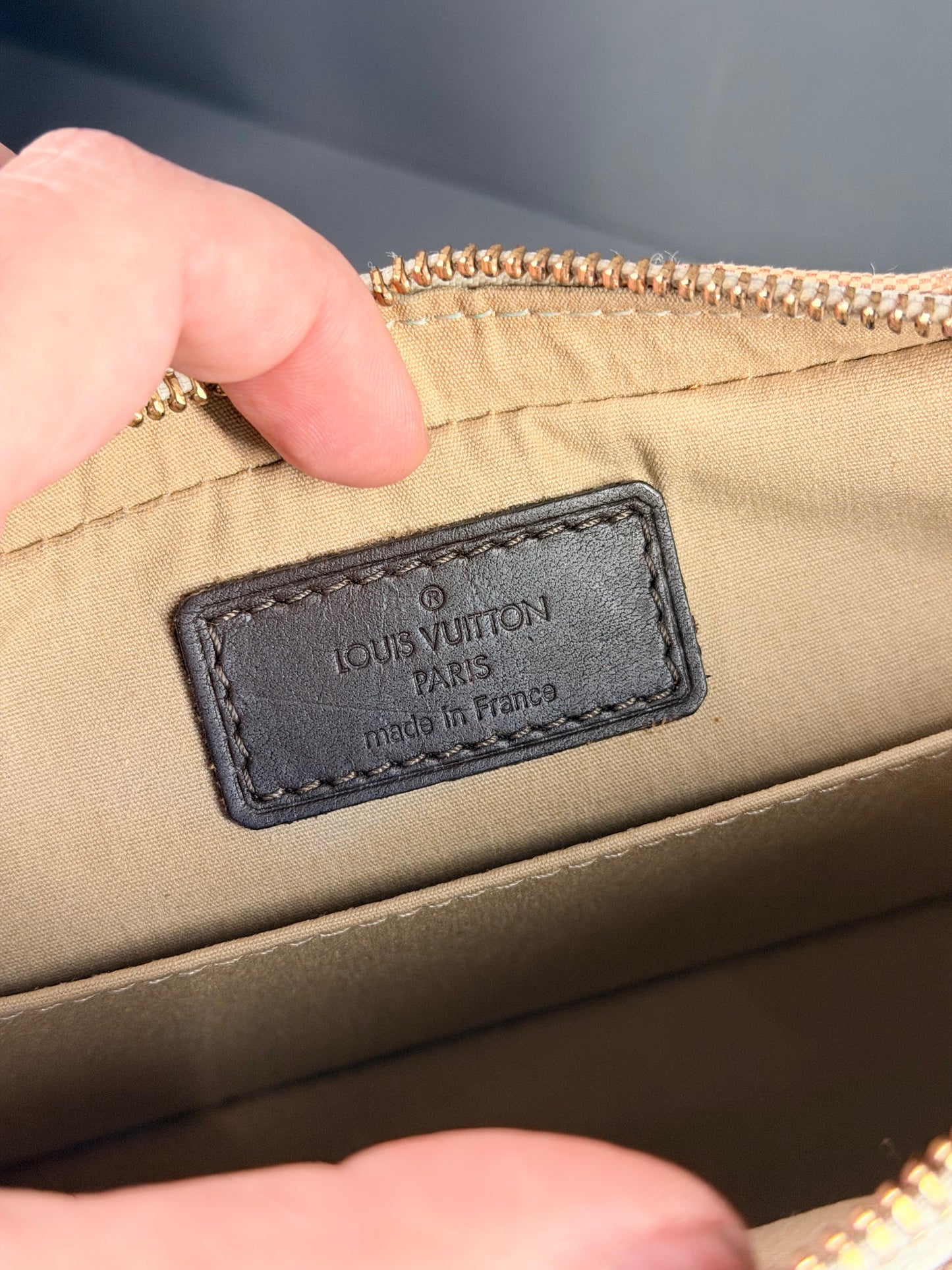 LOUIS VUITTON MINI LIN BROWN JULIETTE CROSSBODY BAG
