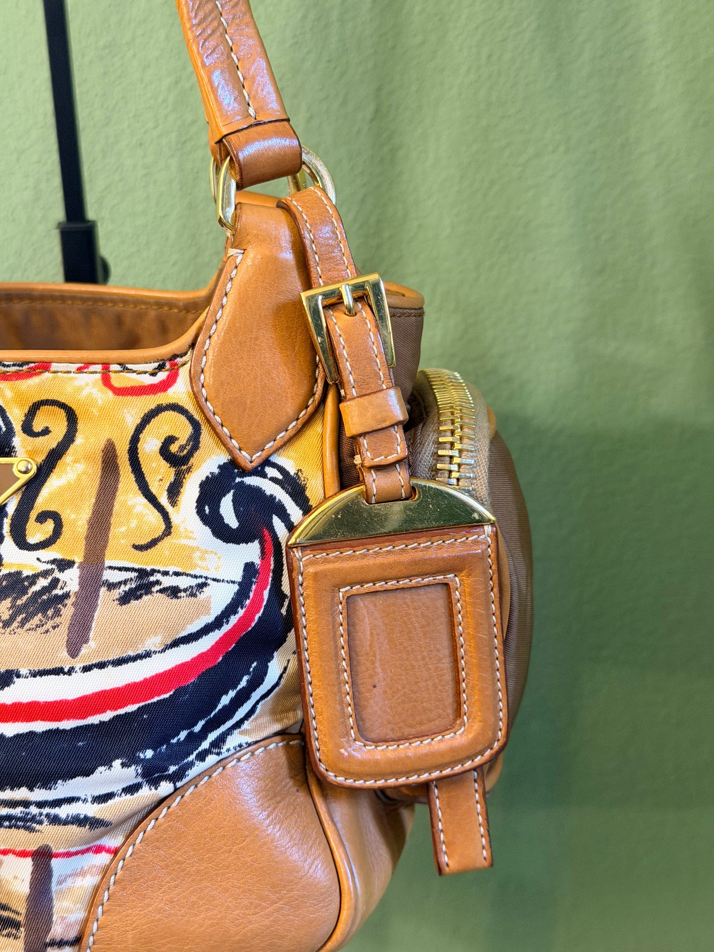 PRADA VENEZIA PRINT SMALL CARGO SHOULDER BAG