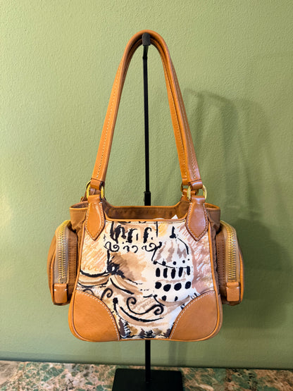 PRADA VENEZIA PRINT SMALL CARGO SHOULDER BAG