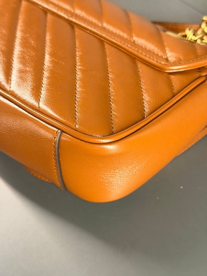GUCCI TAN SMALL MARMONT CROSSBODY BAG