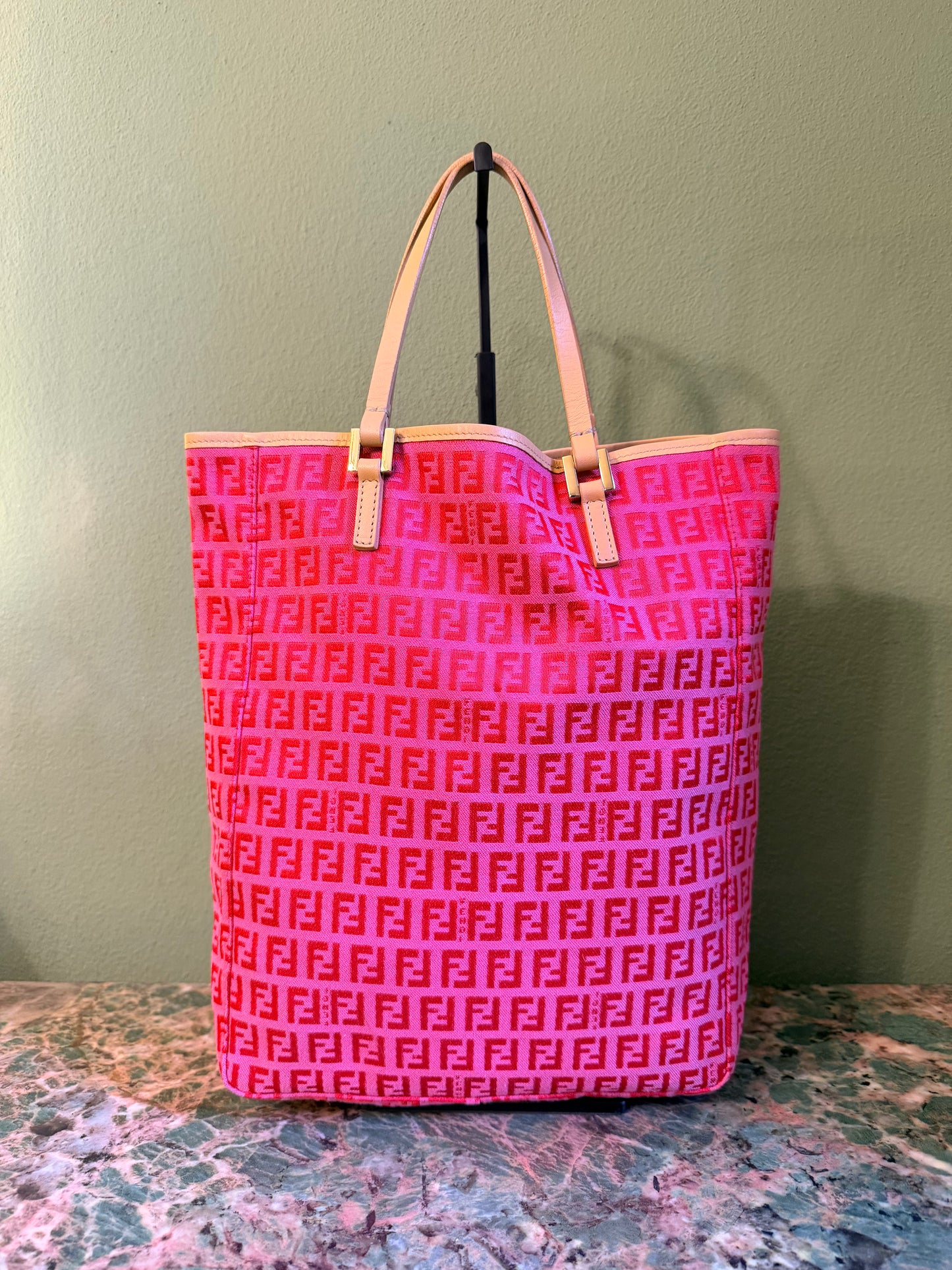 FENDI PINK ZUCCHINO HANDBAG
