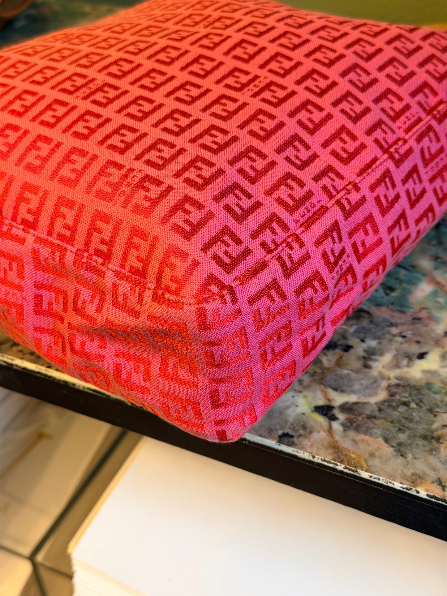 FENDI PINK ZUCCHINO HANDBAG