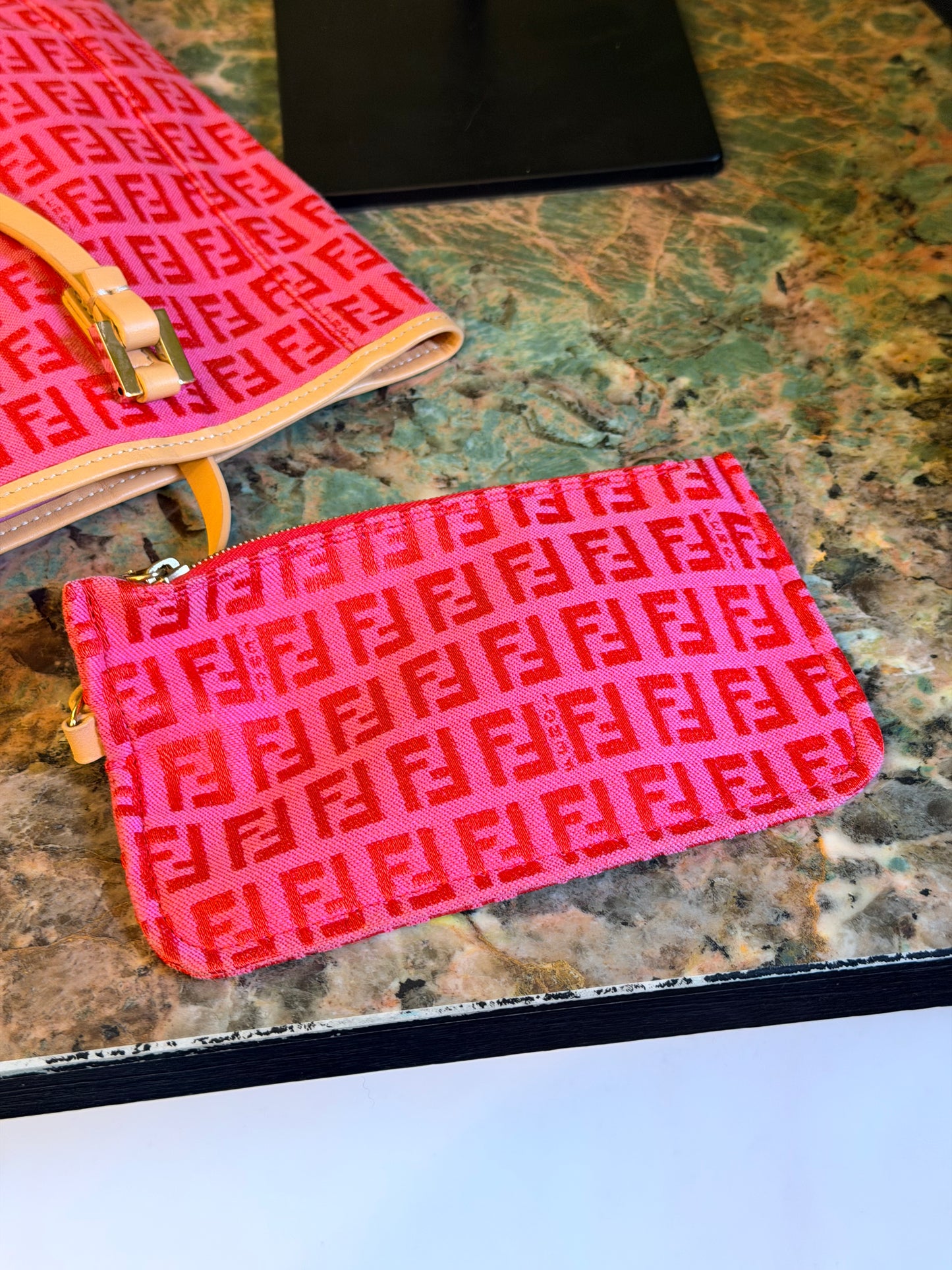 FENDI PINK ZUCCHINO HANDBAG