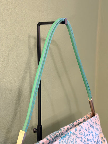 BOTTEGA VENETA GREEN PONYHAIR SHOULDER BAG