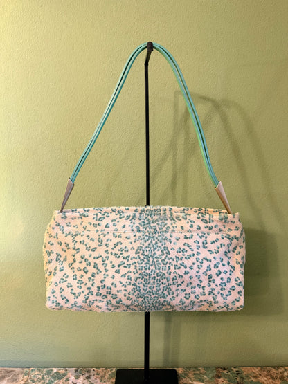 BOTTEGA VENETA GREEN PONYHAIR SHOULDER BAG