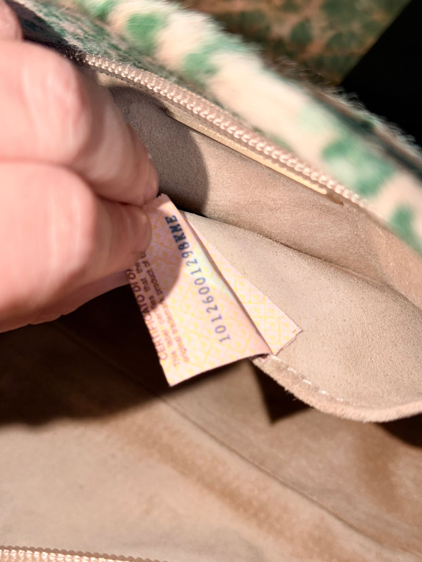 BOTTEGA VENETA GREEN PONYHAIR SHOULDER BAG