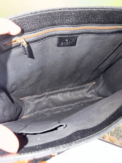 GUCCI BLACK MONOGRAM VERTICAL HANDBAG