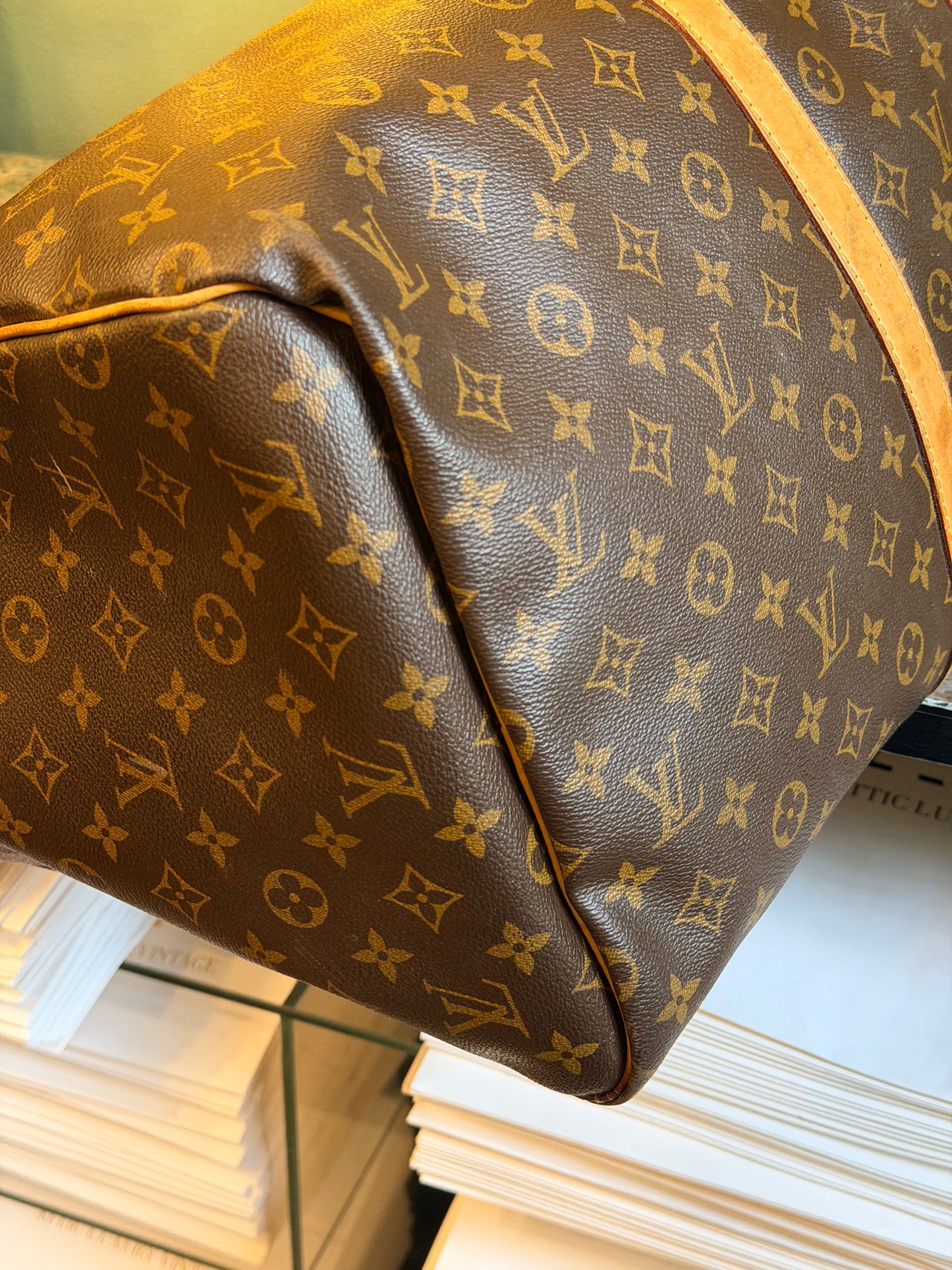 LOUIS VUITTON MONOGRAM KEEPALL 55 TRAVEL BAG
