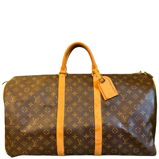 LOUIS VUITTON MONOGRAM KEEPALL 55 TRAVEL BAG