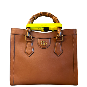 GUCCI BROWN SMALL DIANA TOTE BAG