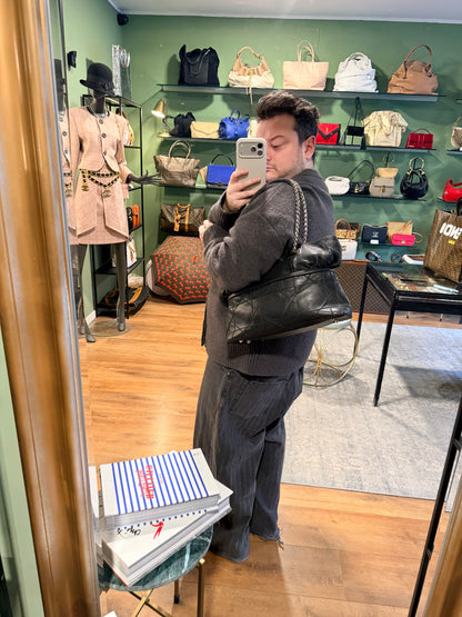 DIOR BLACK MEDIUM GRANVILLE SHOPPING TOTE