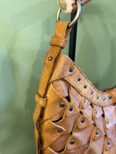 SAINT LAURENT TAN MOMBASA HOBO BAG