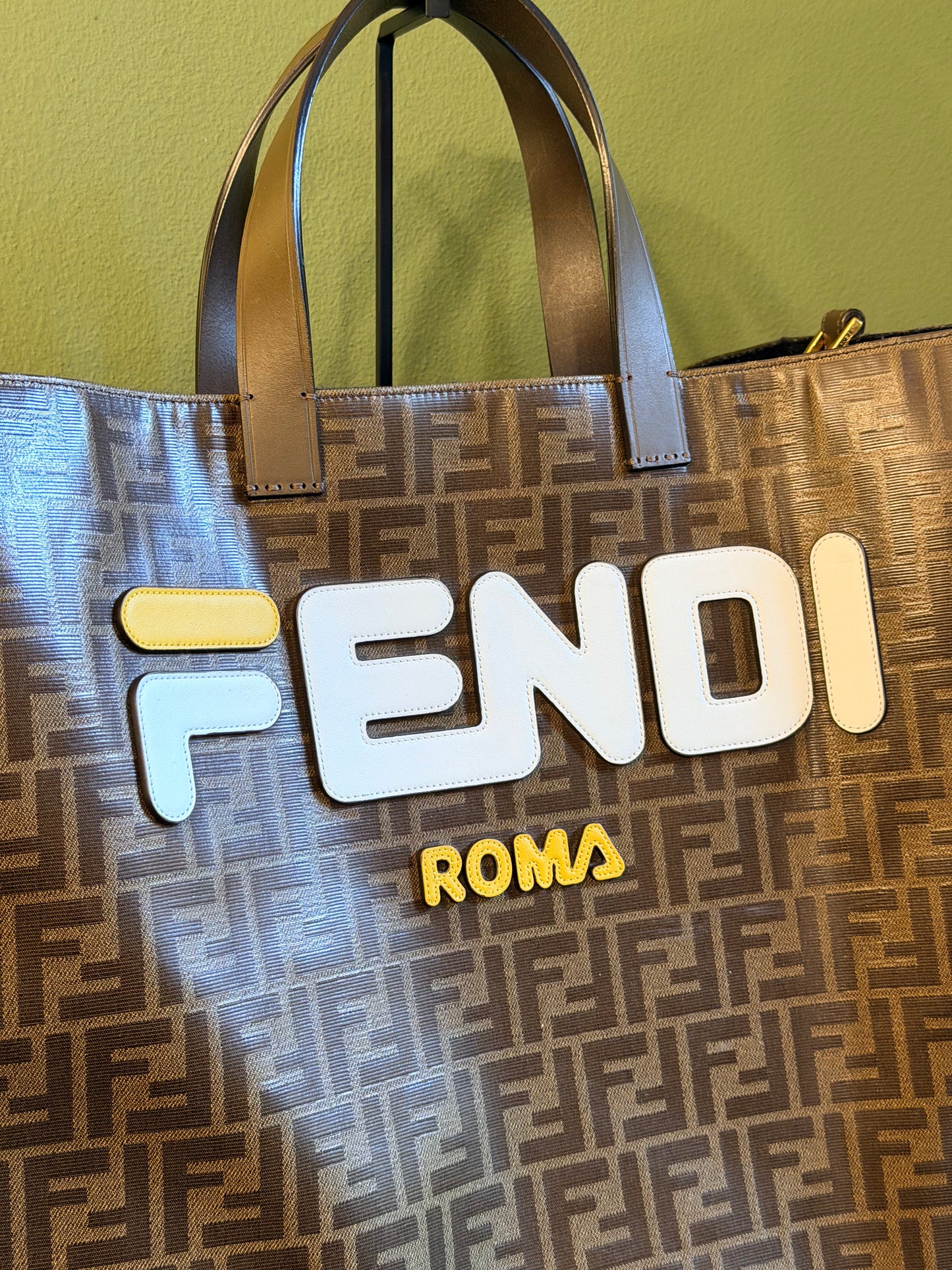 FENDI ZUCCA FILA TOTE XL HANDBAG