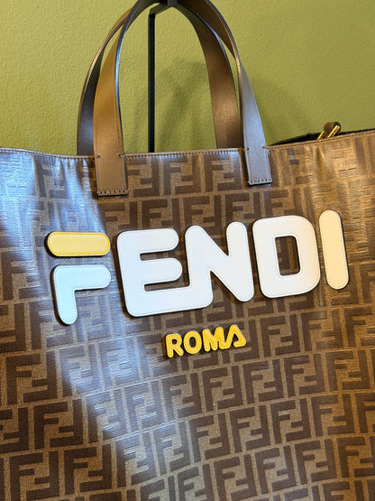 FENDI ZUCCA FILA TOTE XL HANDBAG