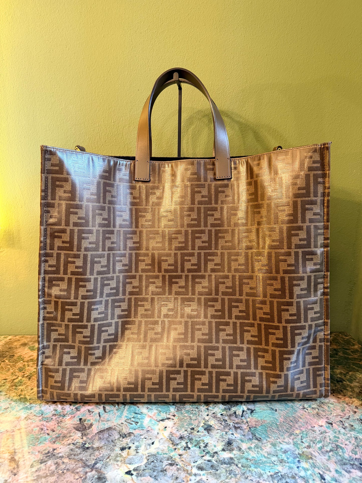 FENDI ZUCCA FILA TOTE XL HANDBAG