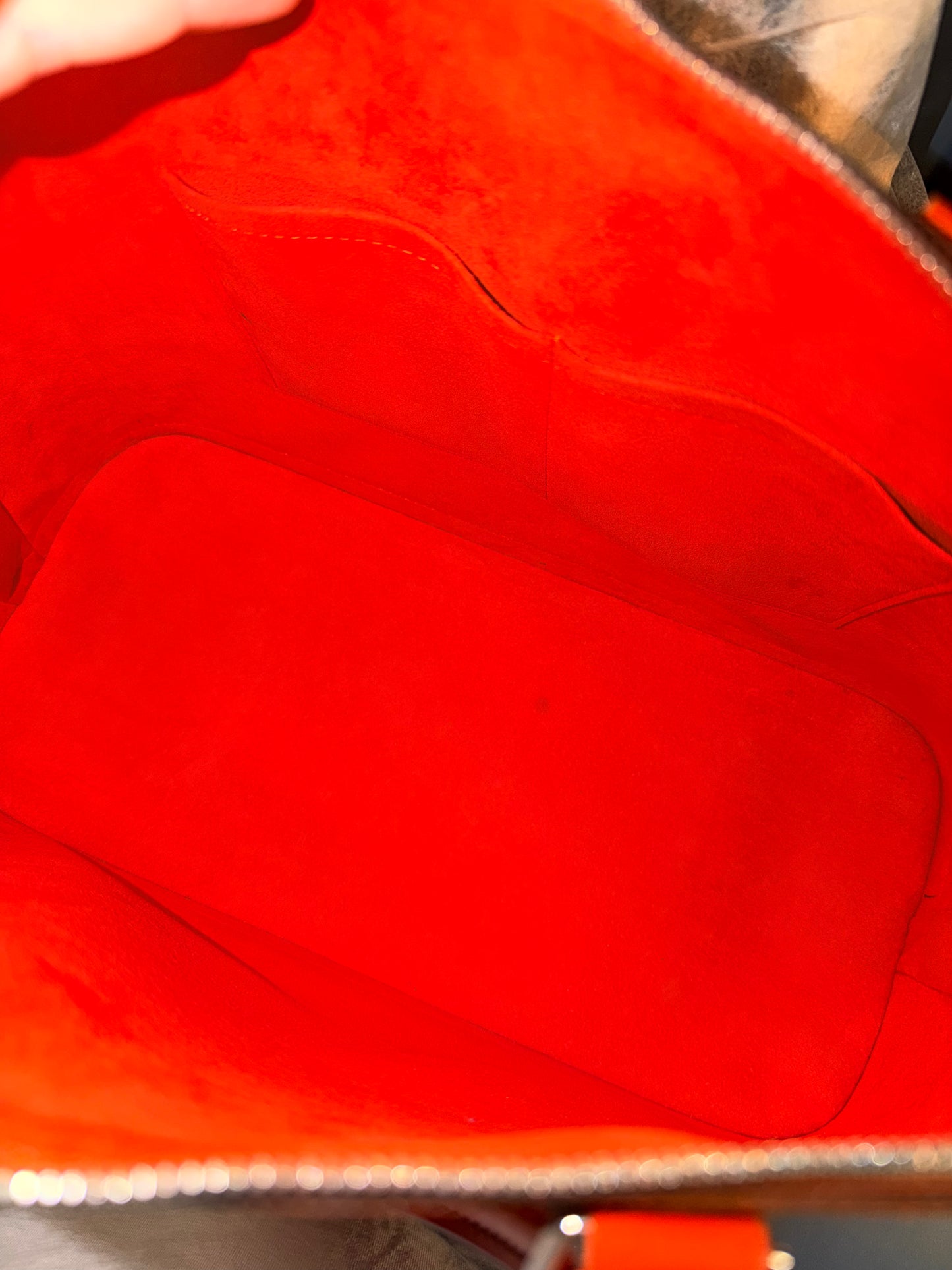 LOUIS VUITTON ORANGE EPI ALMA GM HANDBAG