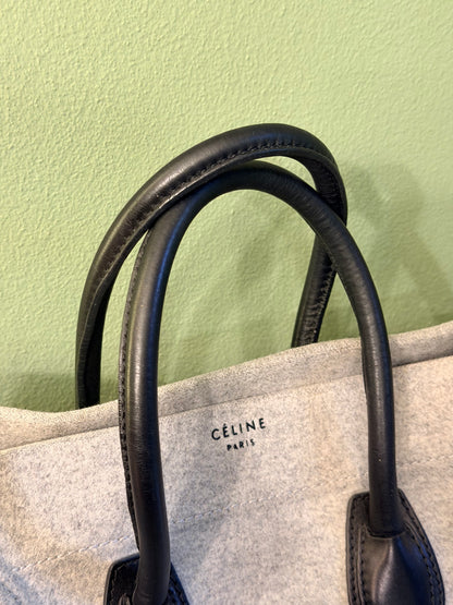 CÈLINE GREY FELT PHANTOM TOTE HANDBAG