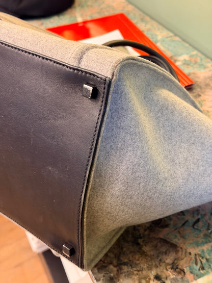 CÈLINE GREY FELT PHANTOM TOTE HANDBAG