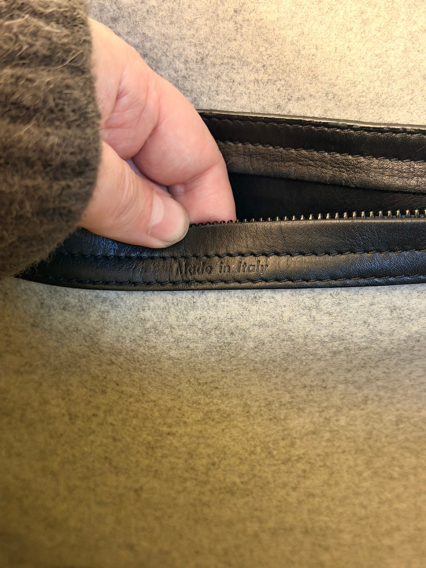 CÈLINE GREY FELT PHANTOM TOTE HANDBAG