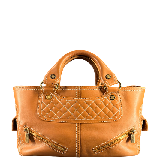 CÈLINE BROWN BIKER BOOGIE HANDBAG