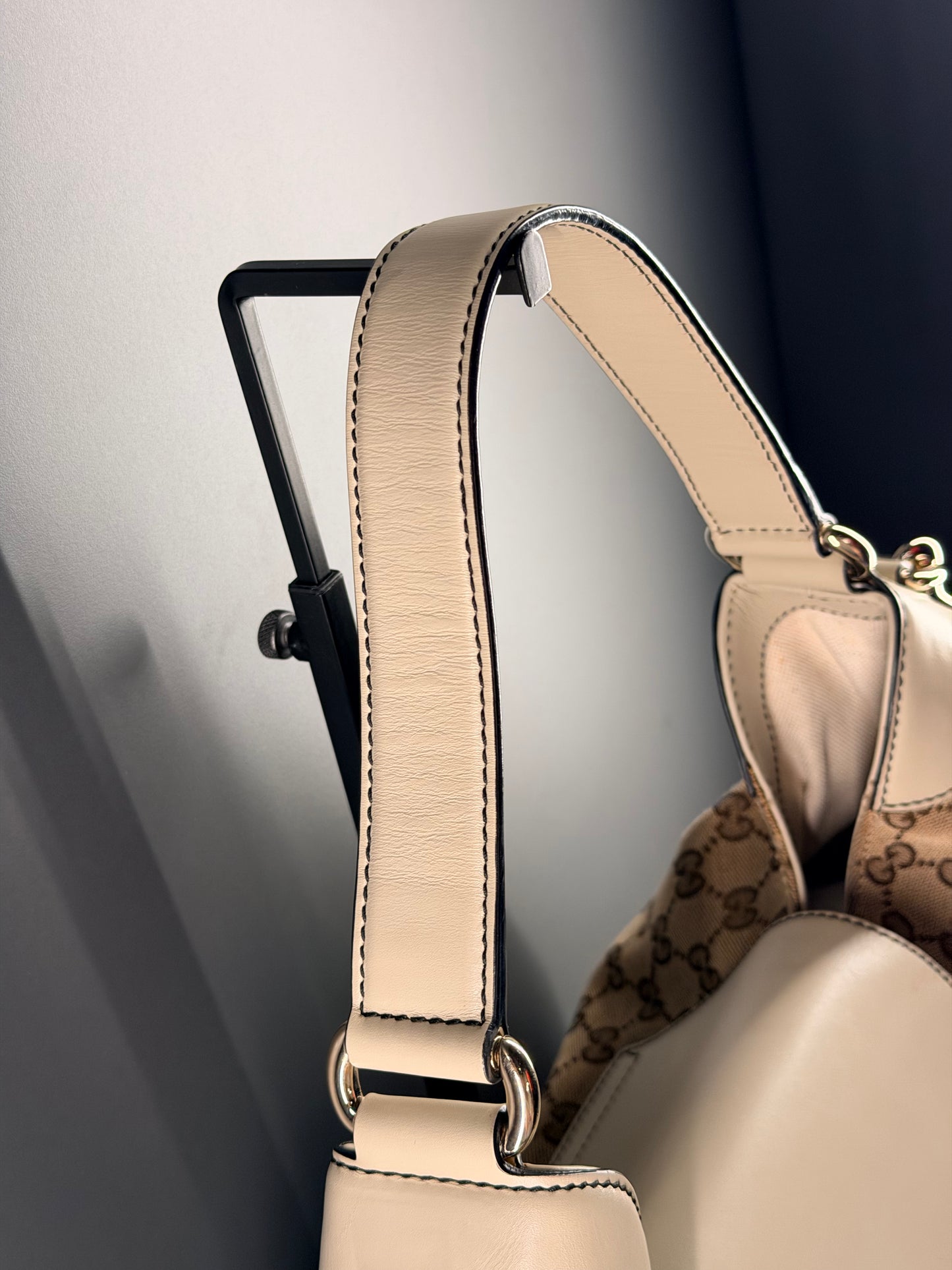 GUCCI GG CANVAS EMILY FLAP HOBO BAG