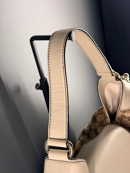 GUCCI GG CANVAS EMILY FLAP HOBO BAG