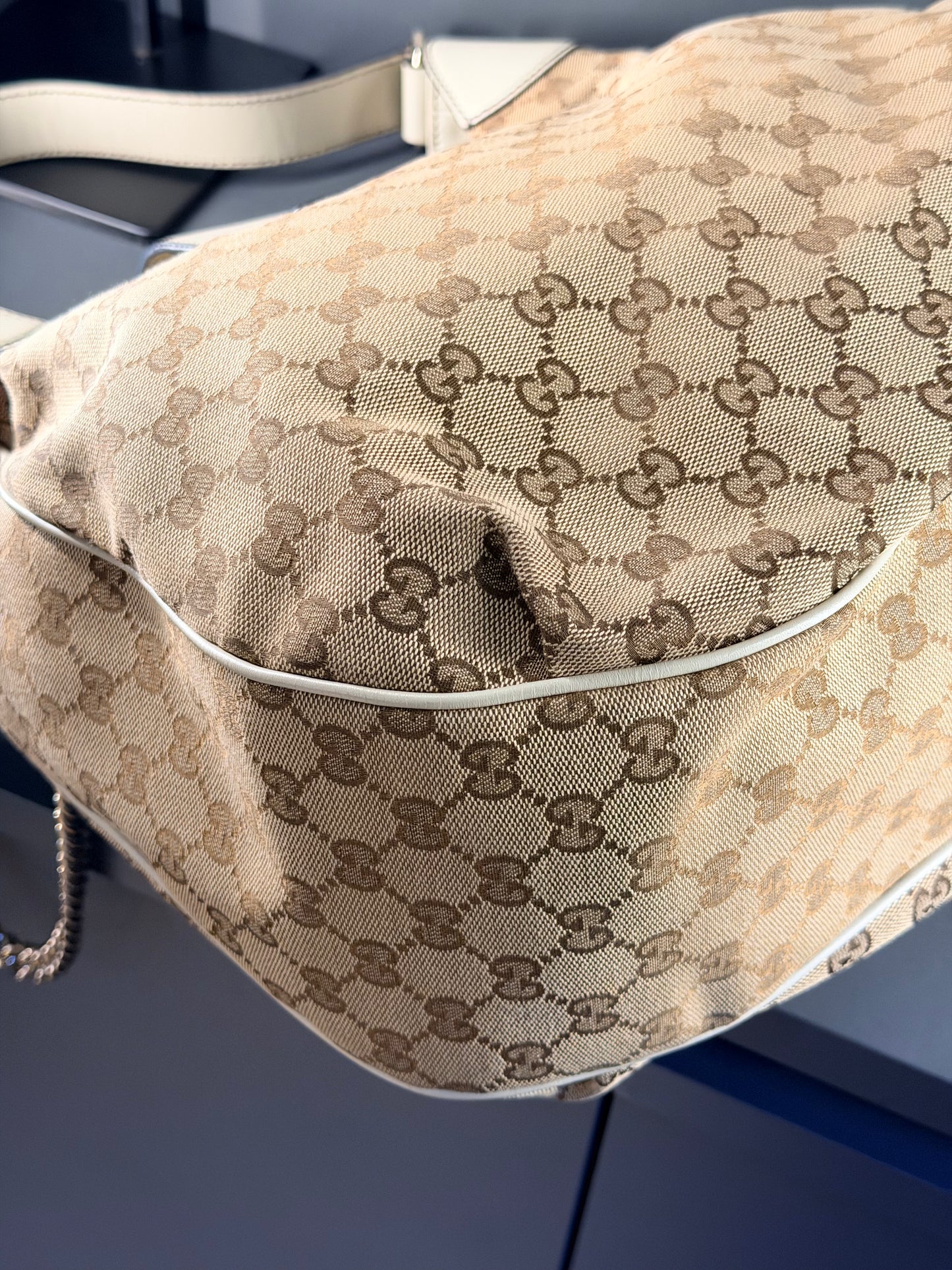 GUCCI GG CANVAS EMILY FLAP HOBO BAG