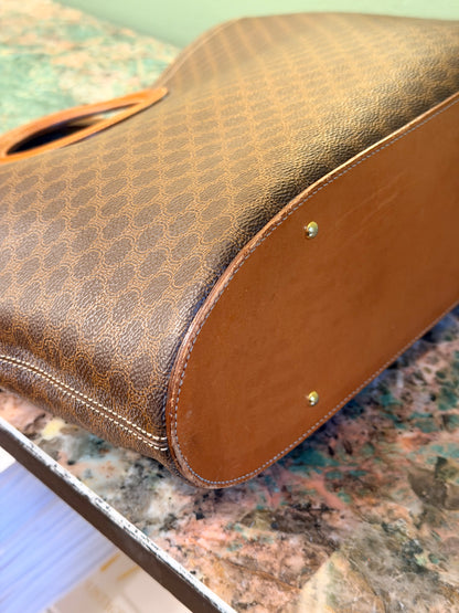 CÈLINE MACADAM CANVAS TOTE HANDBAG