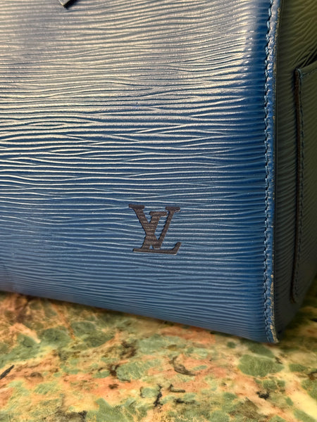 LOUIS VUITTON BLUE EPI SPEEDY 25 HANDBAG