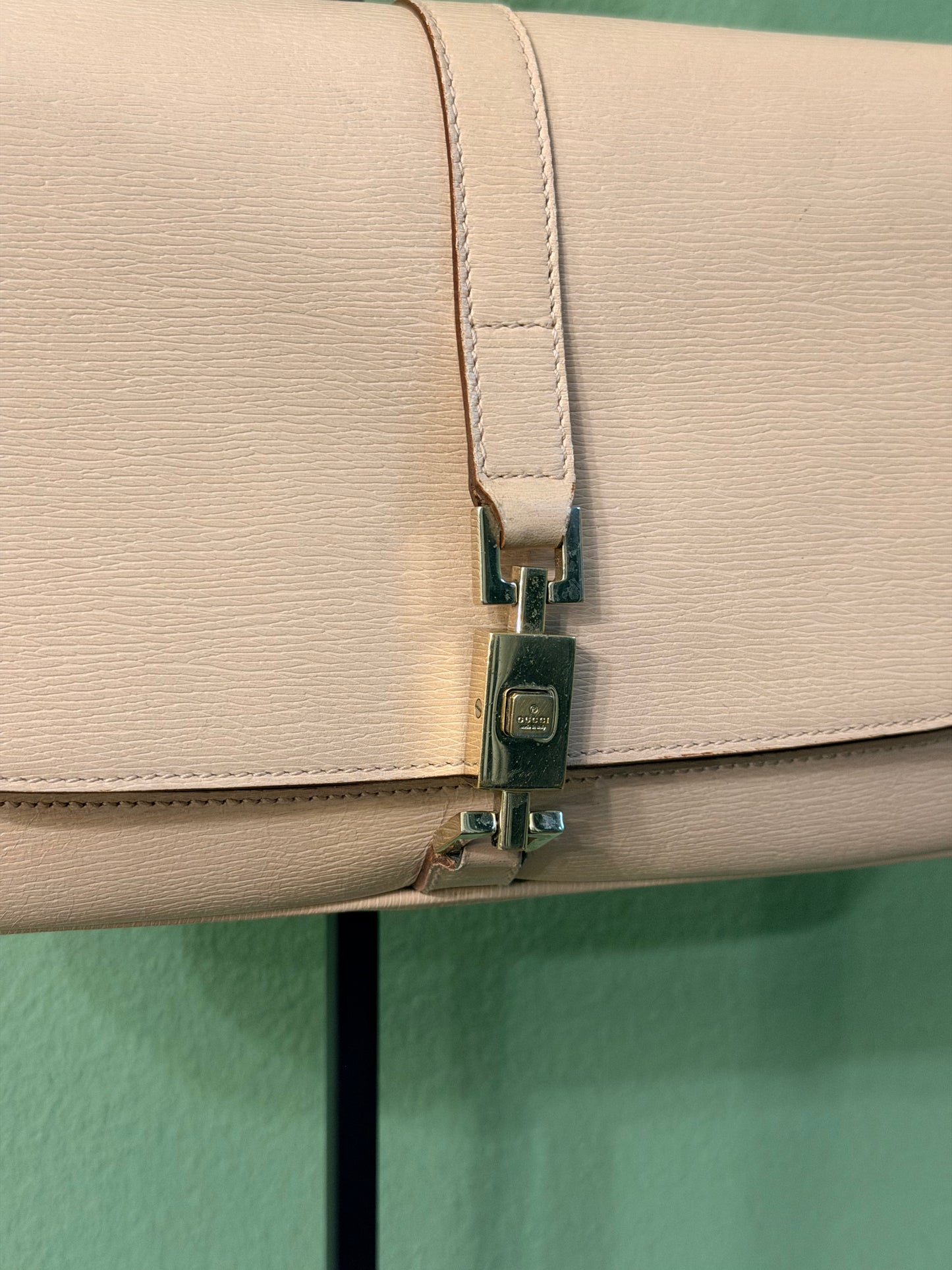 GUCCI POWDER PINK FLAP JACKIE SHOULDER BAG