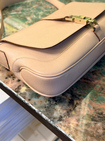 GUCCI POWDER PINK FLAP JACKIE SHOULDER BAG