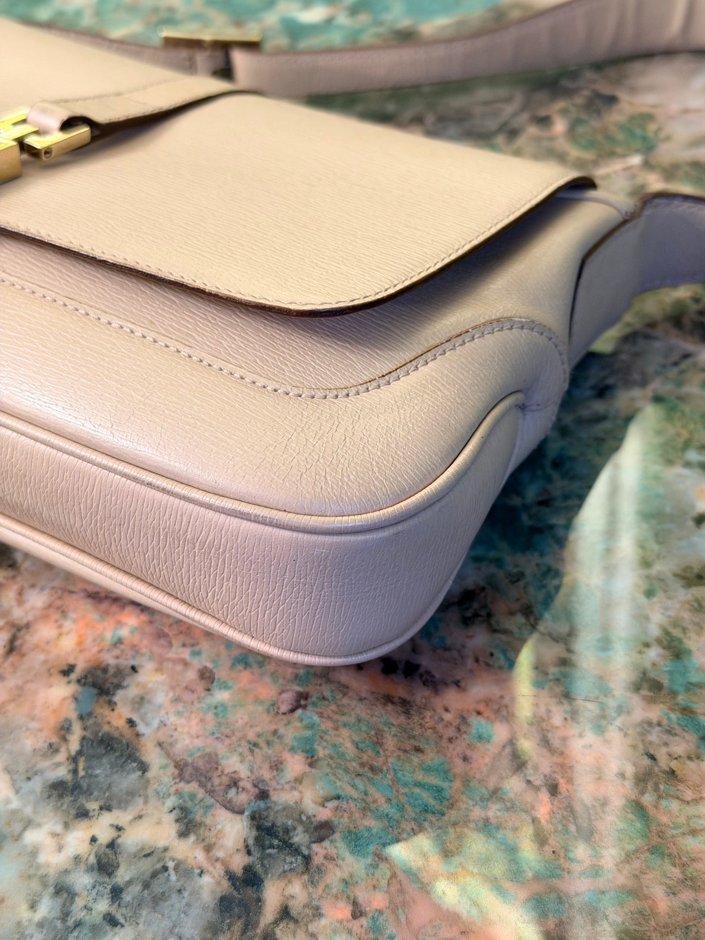 GUCCI POWDER PINK FLAP JACKIE SHOULDER BAG