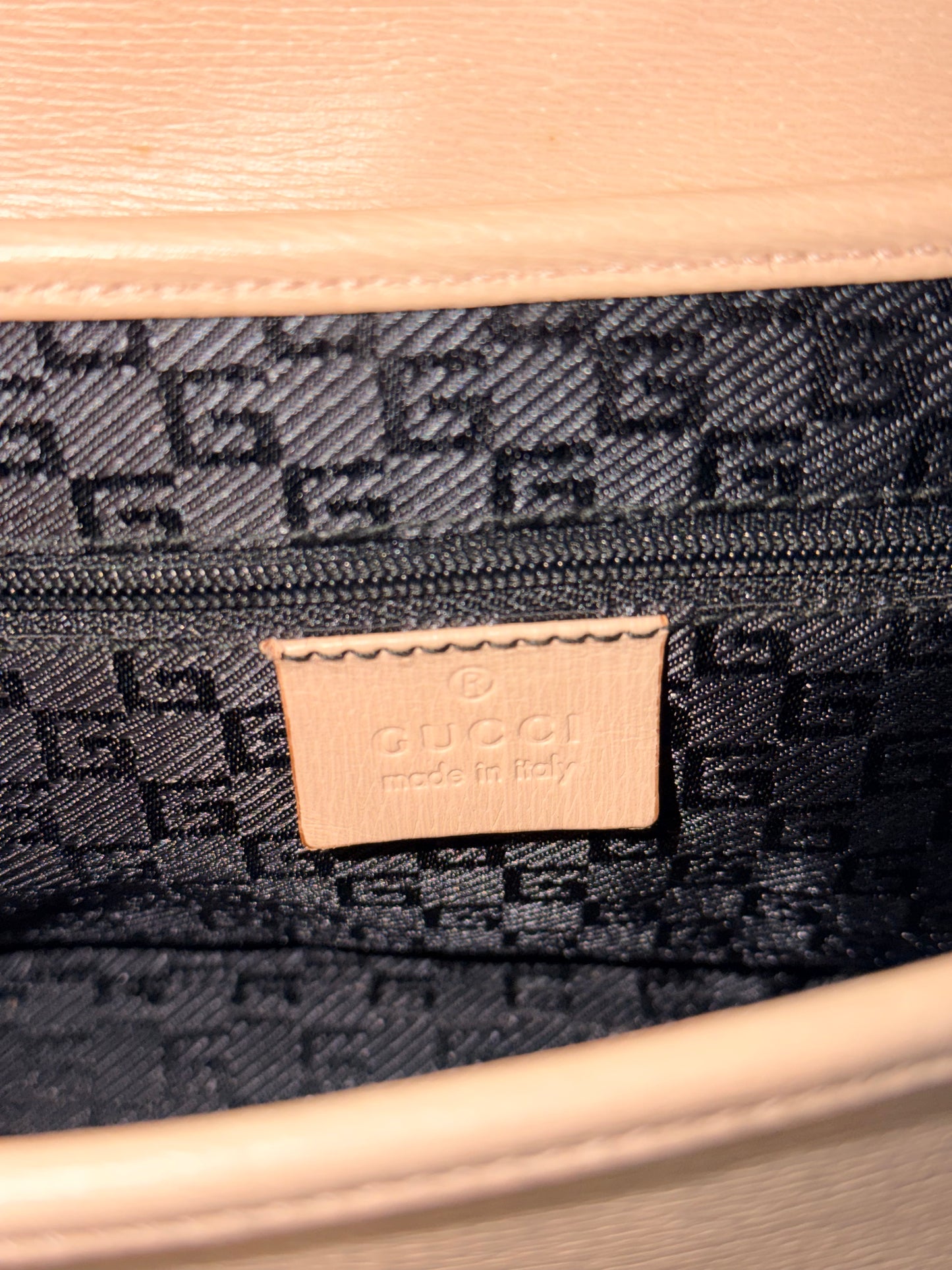 GUCCI POWDER PINK FLAP JACKIE SHOULDER BAG