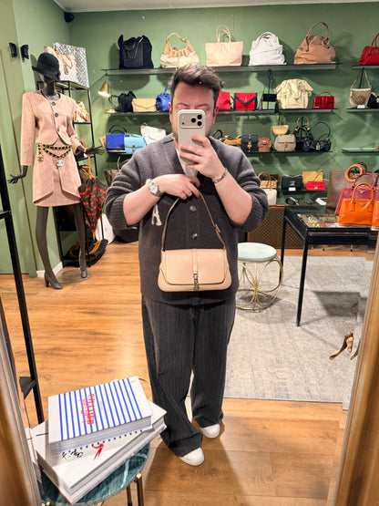 GUCCI POWDER PINK FLAP JACKIE SHOULDER BAG