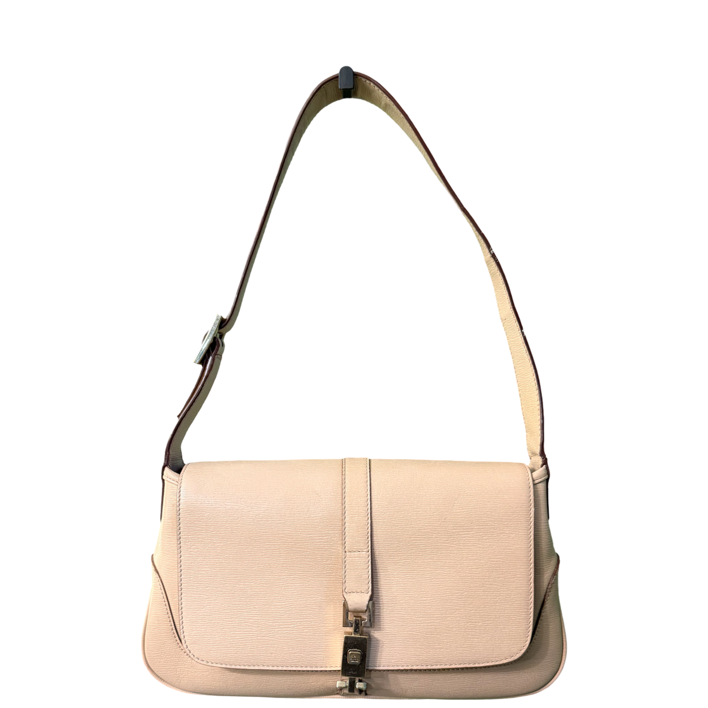 GUCCI POWDER PINK FLAP JACKIE SHOULDER BAG