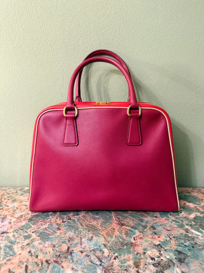 PRADA TRI COLOR SAFFIANO LUX PYRAMID HANDBAG