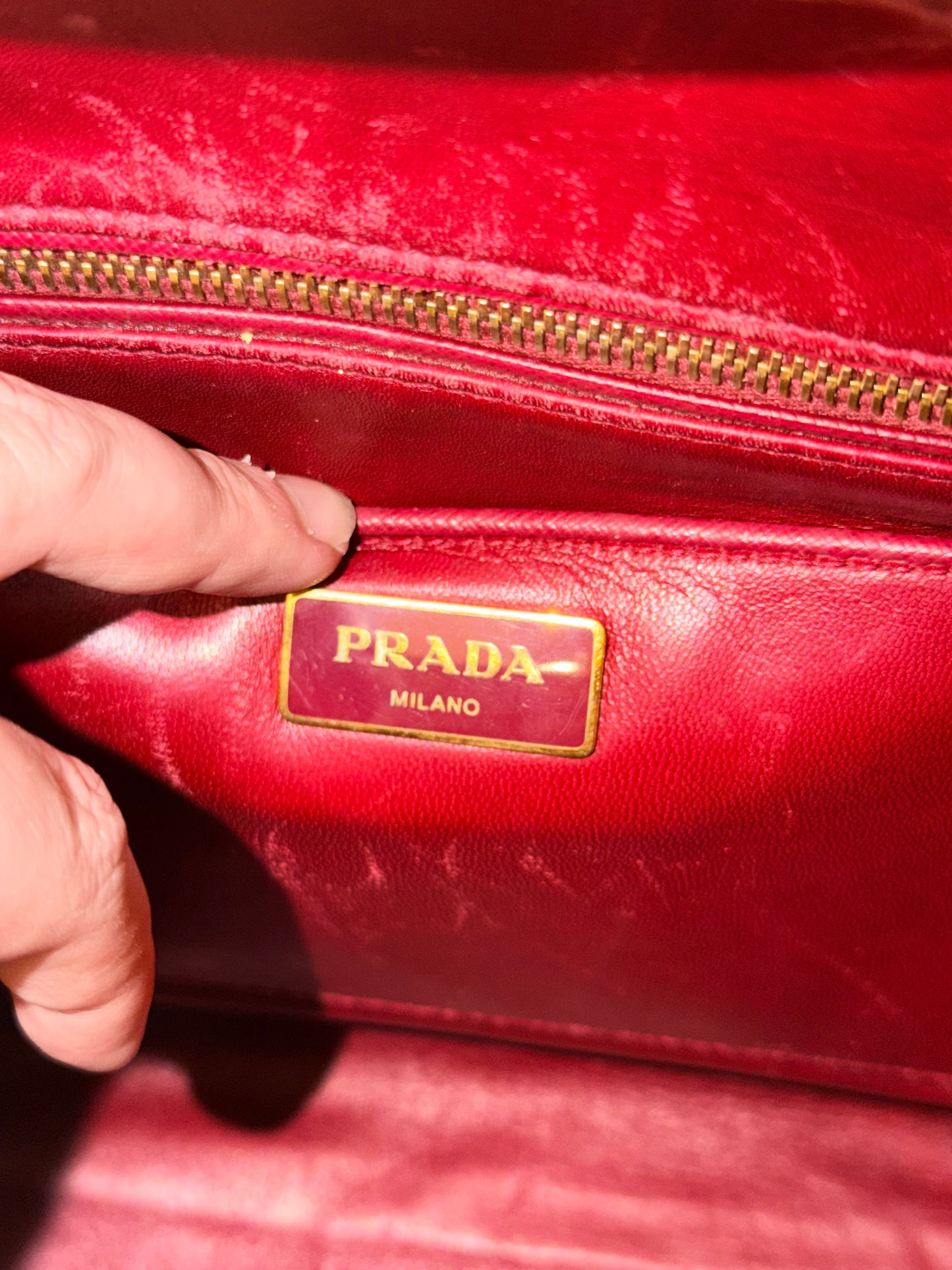 PRADA TRI COLOR SAFFIANO LUX PYRAMID HANDBAG