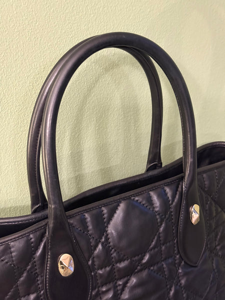 DIOR BLACK MAXI CANNAGE SHOPPER TOTE