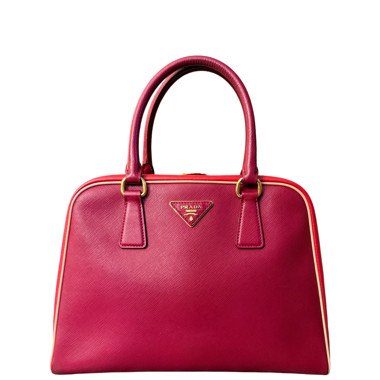 PRADA TRI COLOR SAFFIANO LUX PYRAMID HANDBAG