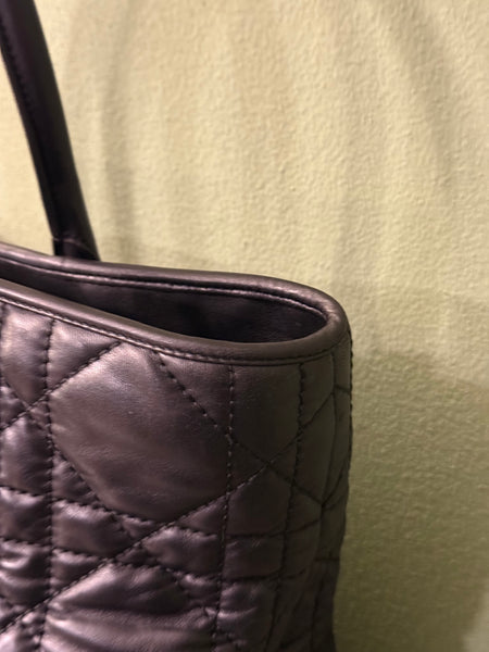 DIOR BLACK MAXI CANNAGE SHOPPER TOTE