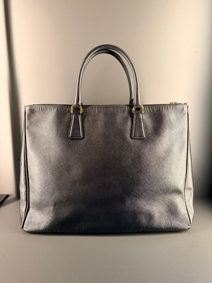 PRADA BLACK SAFFIANO GALLERIA XL HANDBAG