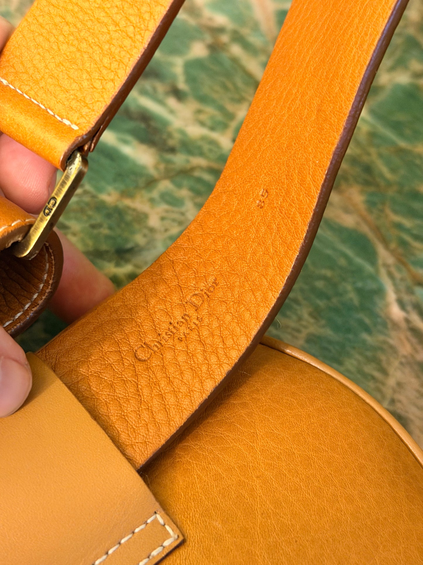 DIOR BY JOHN GALLIANO TAN SADDLE BELT BAG