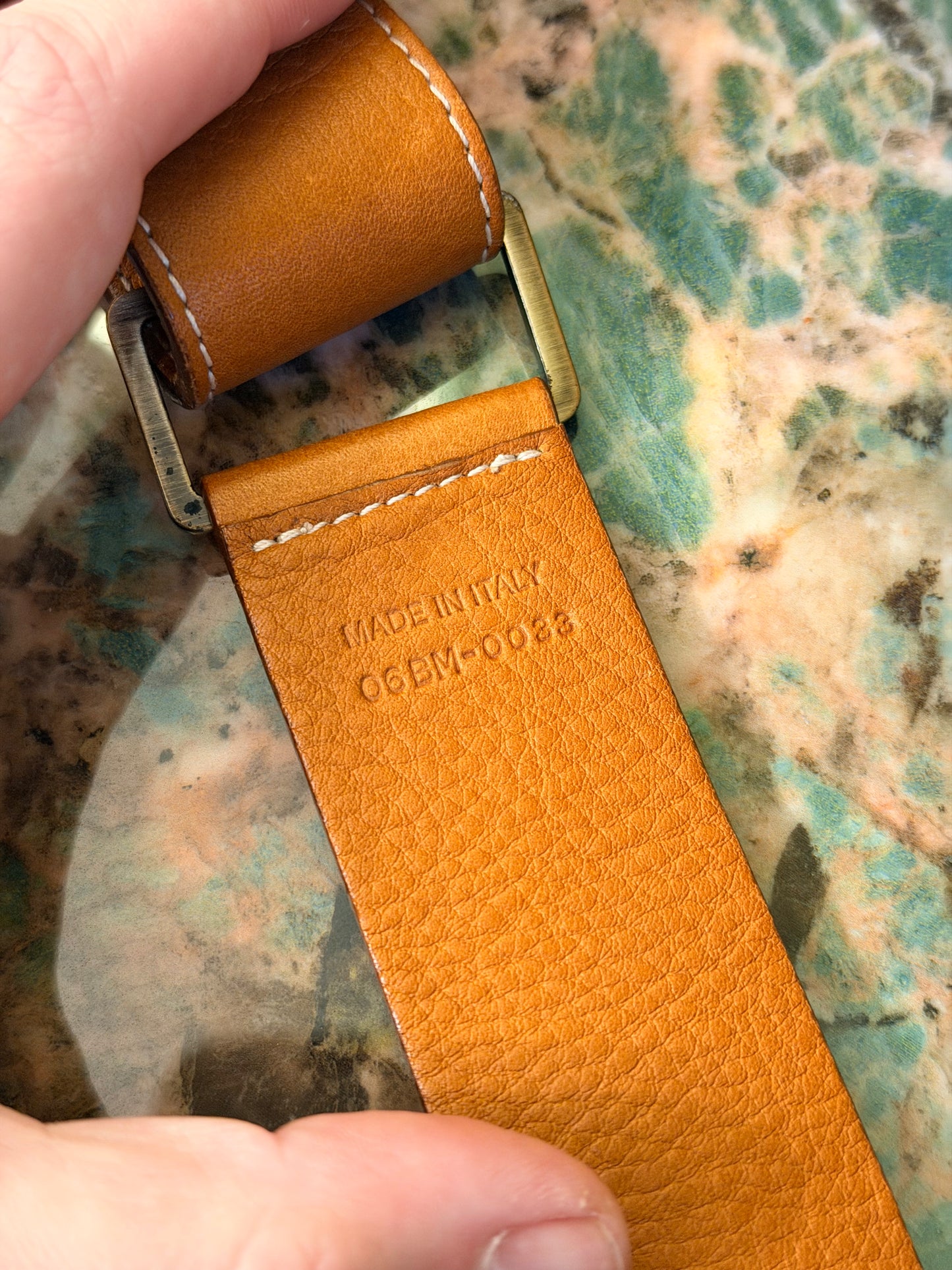 DIOR BY JOHN GALLIANO TAN SADDLE BELT BAG