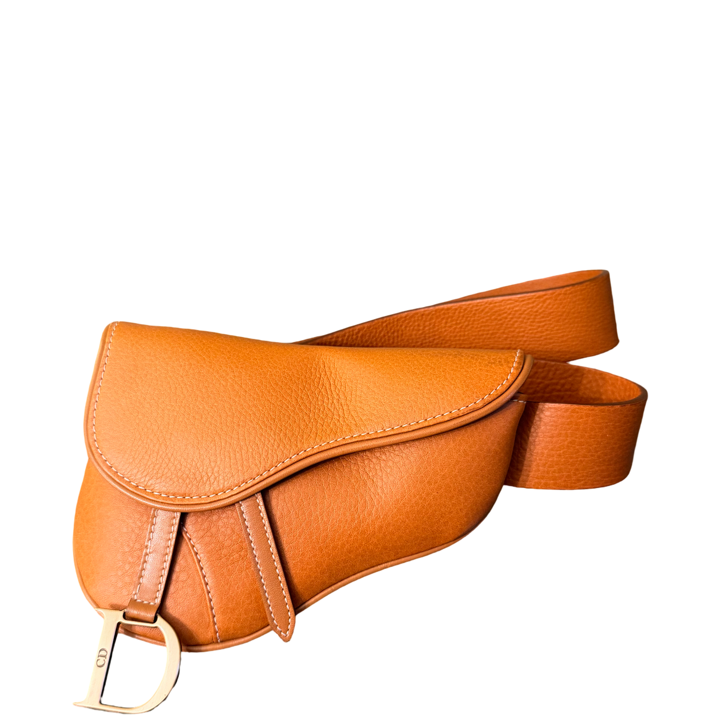 DIOR BY JOHN GALLIANO TAN SADDLE BELT BAG