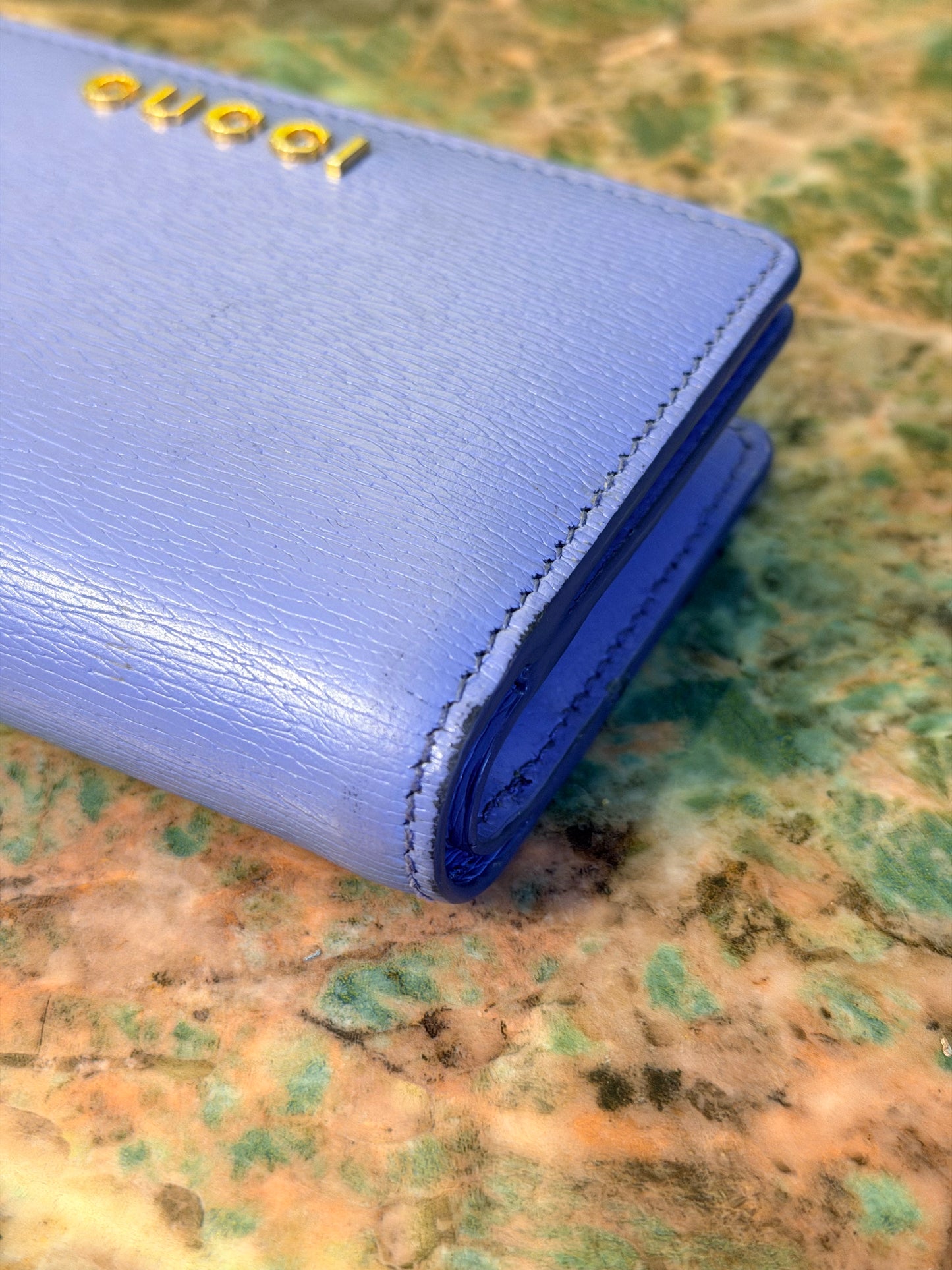 GUCCI BLUE COMPACT WALLET